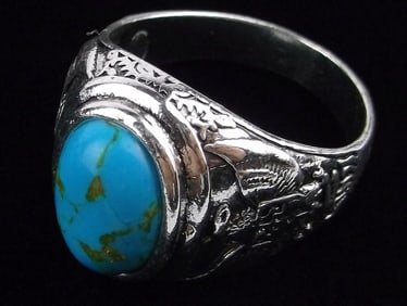 New Big Mens Thunderbird Ring Size 13