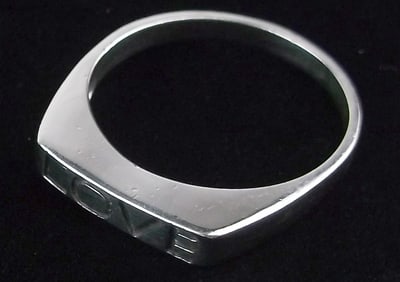 Mint Vintage Sterling Silver Love Ring 8