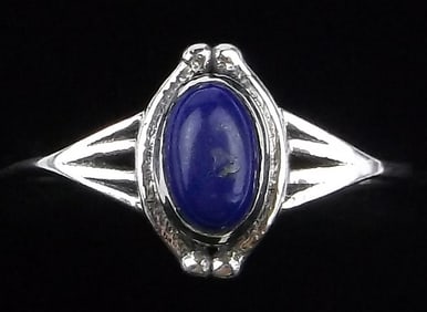 New Sterling Silver Lapis Lazuli Ring Size 6