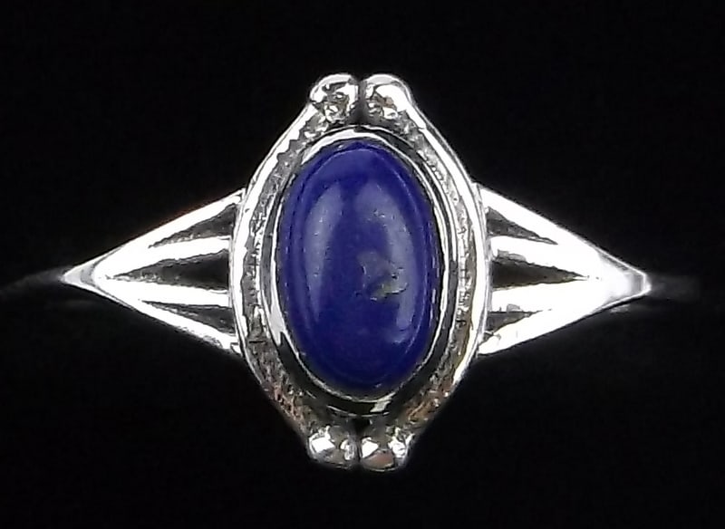 New Sterling Silver Lapis Lazuli Ring Size 6 (1 of 2)
