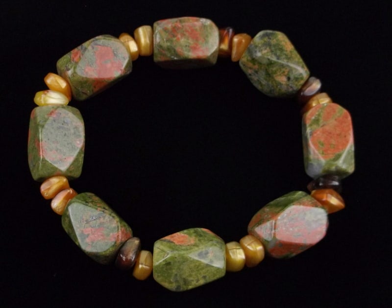 New Healing Unakite Gemstone Bracelet (1 of 2)