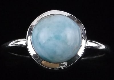 New Sterling Silver Larimar Ring Size 7 Southwestern