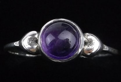New Sterling Silver .50ct Amethyst Ring Size 7