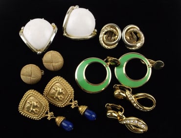 6 Vintage 1960s-80s Earrings Sets Lot Gorgeous