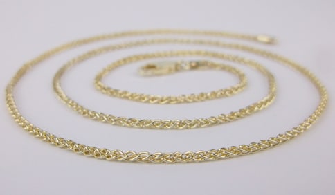 Stunning Vintage Gold Over Sterling Soft Chain Necklace 18"