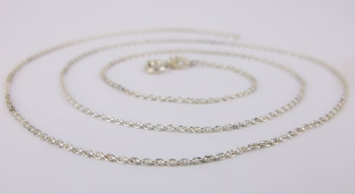 Stunning Vintage Sterling Silver Chain Necklace 18"