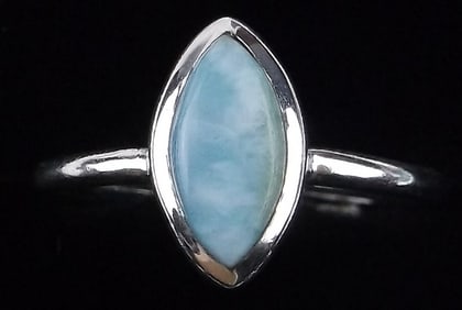 New Sterling Silver Larimar Adjustable Ring 6-9 Southwestern