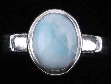 New Sterling Silver Larimar Ring Size 6 Southwestern