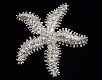 New Vintage Sterling Silver Starfish Pendant