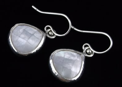 Mint Vintage Silpada Sterling Silver MOP Drop Earrings