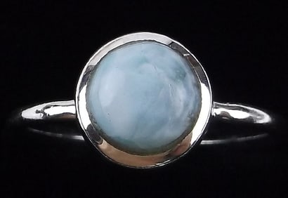 New Sterling Silver Larimar Ring Size 8.5 Southwestern
