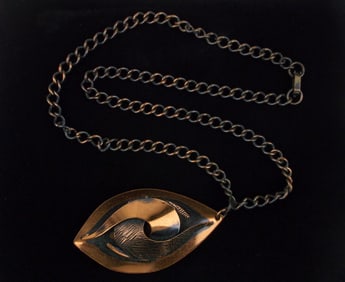 Stunning Vintage 1960s Solid Copper Necklace 22"