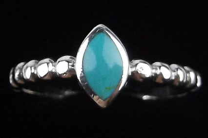New Sterling Silver Turquoise Ring 7