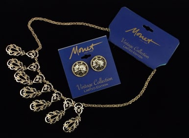 New Monet Necklace Earrings Set 20" $48
