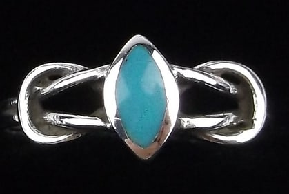 New Sterling Silver Turquoise Ring 6