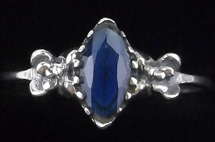 New Bali Sterling Silver Blue Chalcedony Ring 6