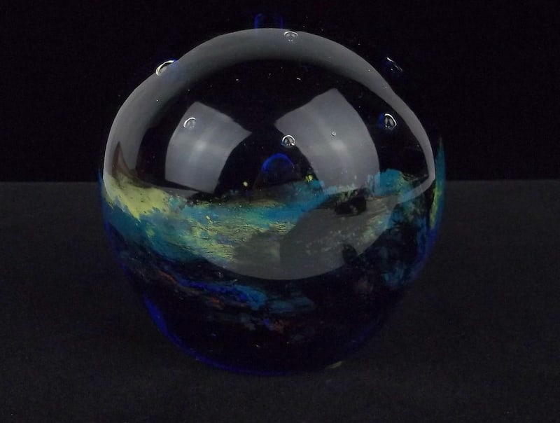 Mint Vintage Galaxy Art Glass Paperweight: Mint Condition, In Like New Condition, Perfect