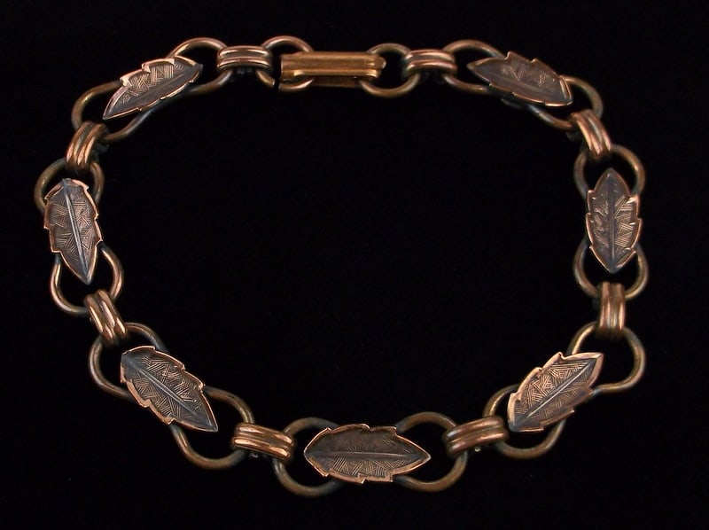 Stunning Vintage 1960s Bell Solid Copper Bracelet 7.5" (1 of 3)
