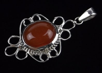 New Bali Sterling Silver Chalcedony Pendant