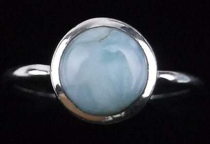 New Sterling Silver Larimar Ring Size 8 Southwestern