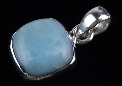 New Sterling Silver Larimar Pendant