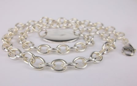Mint Vint Thick Sterling Silver Solid Chain Necklace 17" Heavy