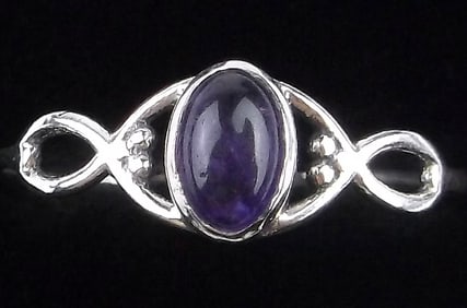 New Bali Sterling Silver Amethyst Ring 8