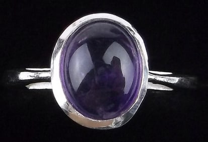 New Sterling Silver 1ct Amethyst Ring 6