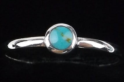 New Sterling Silver Turquoise Ring 6