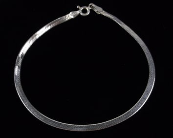 Gorgeous Vintage Italian Sterling Silver Chain Bracelet 7.25"