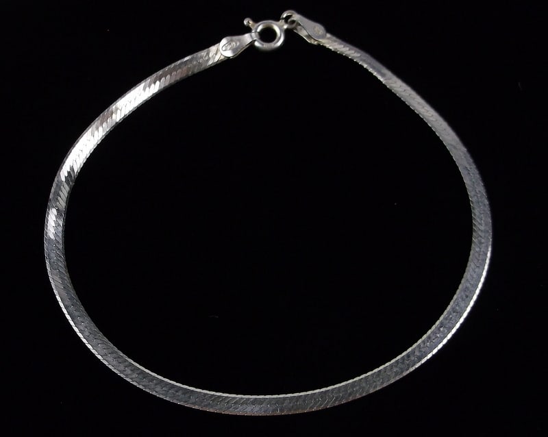 Gorgeous Vintage Italian Sterling Silver Chain Bracelet 7.25": Guaranteed Solid 925 Sterling Silver, in Excellent Condition