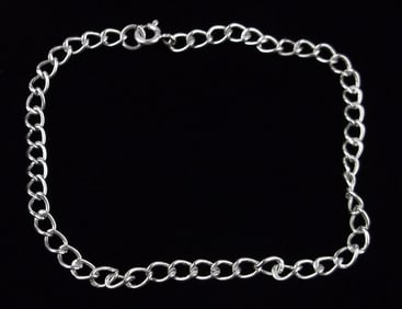 New Italian Sterling Silver Chain Bracelet 7.5"