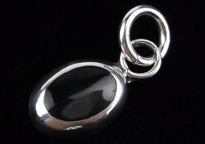 Mint Vintage Taxco Sterling Silver Onyx Pendant
