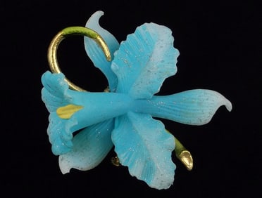 Mint Vintage 1950s W Germany Celluloid Flower Brooch