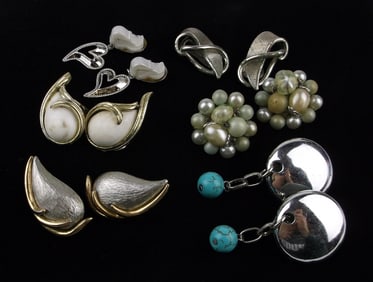 6 Beautiful Vintage 1950s-80s Earrings Sets Lot