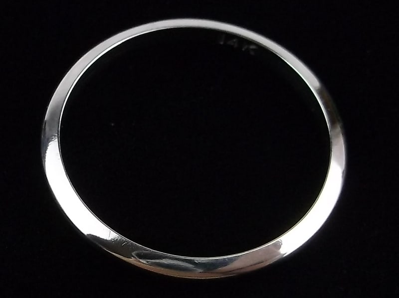 Mint Vint 1950s 14kt White Gold Wedding Band Ring 6 1.24g (1 of 3)