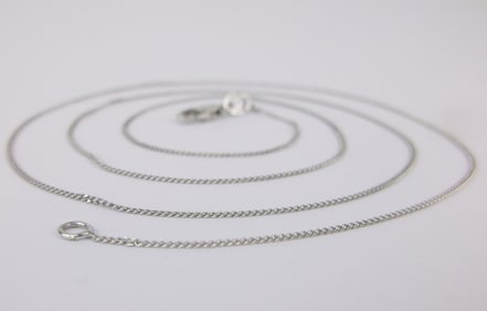 Mint Vintage Italian Sterling Silver Chain Necklace 20"