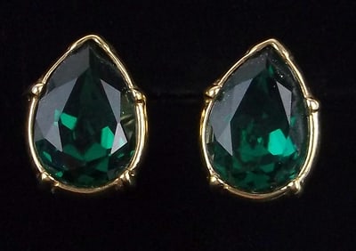 Mint Vintage Swarovski Signed Crystal Earrings Set