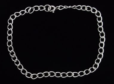 Mint Vintage Sterling Silver Chain Bracelet 7.5"