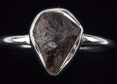 New Sterling Silver Raw Garnet Gemstone Ring 8