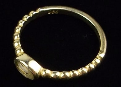 New Gold Over Sterling Citrine Ring 6