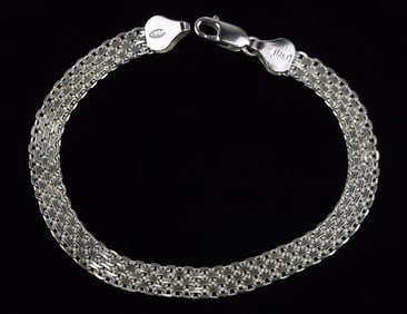 Mint Vint Italian Sterling Silver Chain Bracelet 7.25"