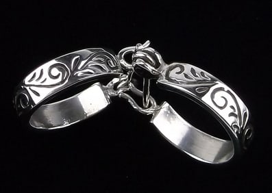 Mint Vintage Sterling Silver Hoop Earrings Small
