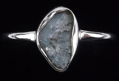 New Sterling Silver 1.20ct Raw Aquamarine Ring 8.5