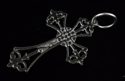 Mint Vintage 1960s Sterling Silver Cross Pendant