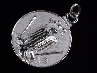 Mint Thick Vint Sterling Silver Woodman of the World Pendant