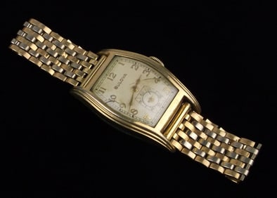 Antique 1930s Bulova 12kt GF Mens Watch FOR REPAIR
