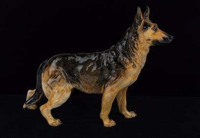 Stunning Vint Royal Doulton Bone China German Shepherd Figure