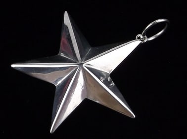 Mint Vintage Sterling Silver 3D Star Pendant