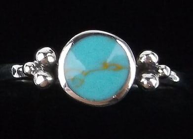 New Bali Sterling Silver Turquoise Ring 5